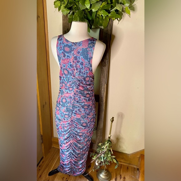 ✨HOUSE OF HARLOW 1960 Floral Ruched Cocktail Bodycon Dress✨ NWT - Picture 2 of 9